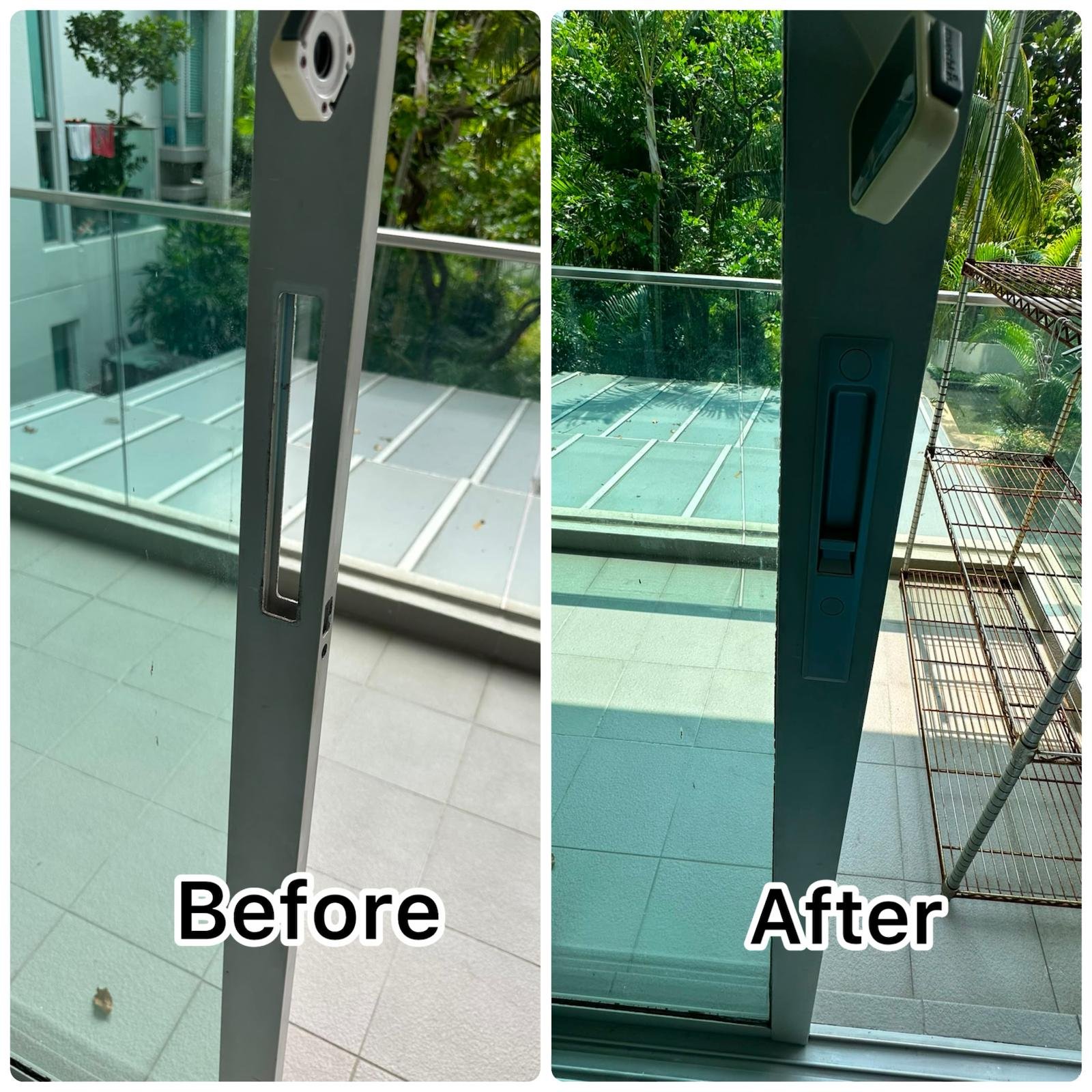 Sliding Glass Door Handle & Lock Replacement Service in Singapore